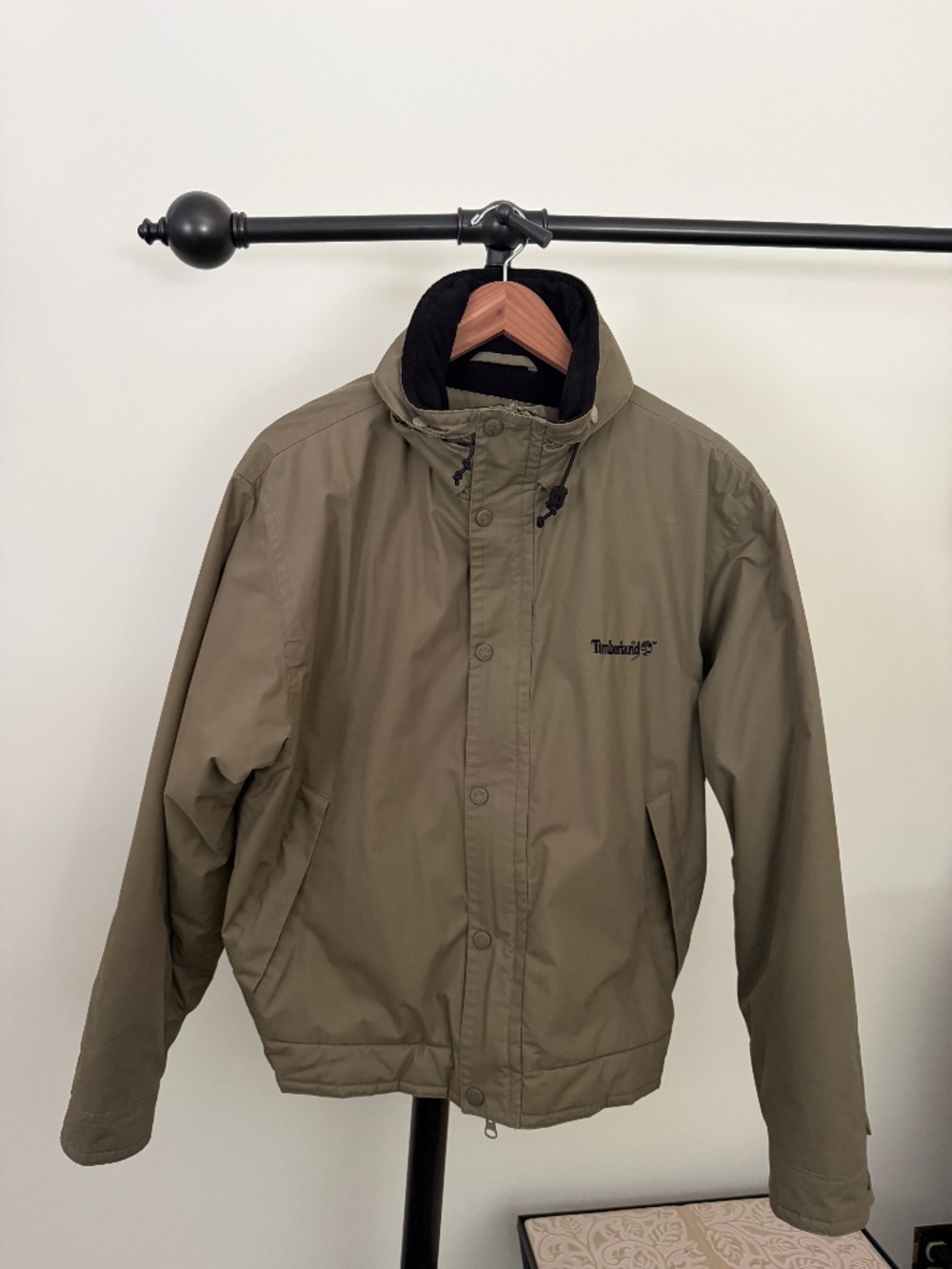 Vintage Timberland Weathergear Insulated Bomber Jacket Tan Khaki